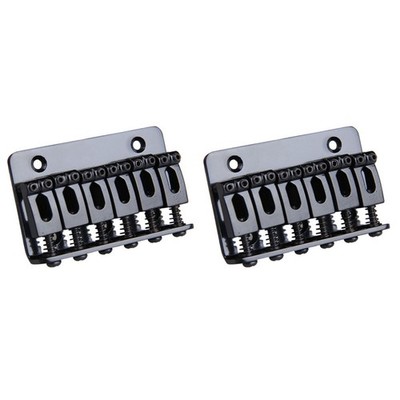 2X 6 Sattel Hardtail Bridge Top Load 65mm E-Gitarren Steg (Schwarz) F7O86828