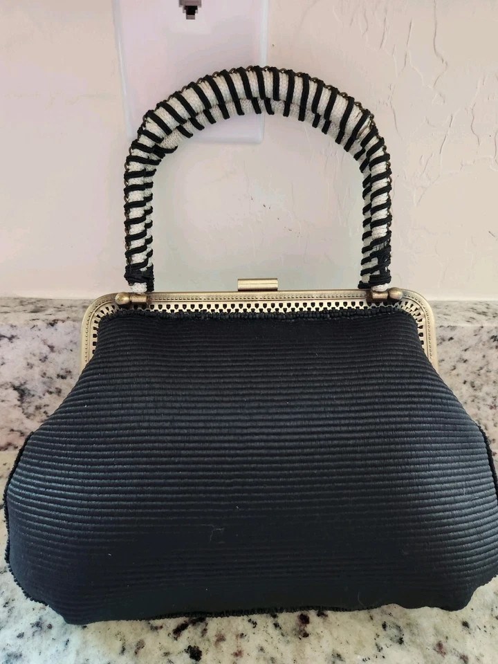 Bolsa versátil vintage Coldwater Creek zebra frisada corrente tiracolo destacável  - Imagem 2 de 4