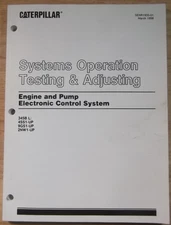 CATERPILLAR 345B L ENGINE PUMP CONTROL SYSTEMS OPERATION TESTING ADJUST MANUAL