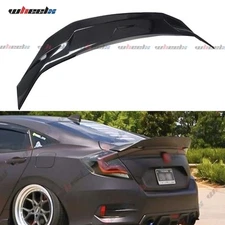 FITS 16-2021 HONDA CIVIC SEDAN GLOSSY BLACK HIGHKICK DUCKBILL TRUNK SPOILER WING