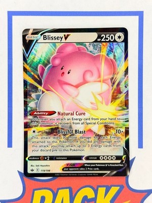 Blissey V Full Art Holo Rare Chilling Reign Pokemon TCG 119/198