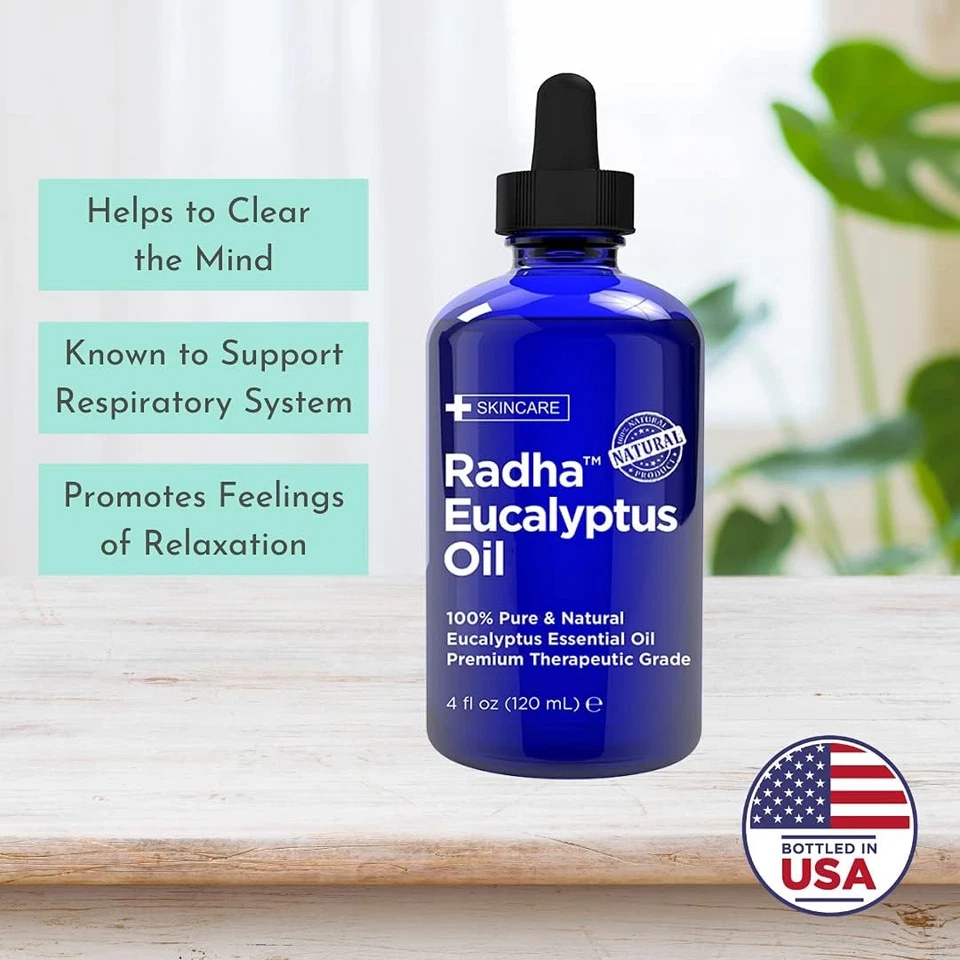 Aceite esencial de eucalipto 100 % puro y natural 120 ml Foto 2 de 4