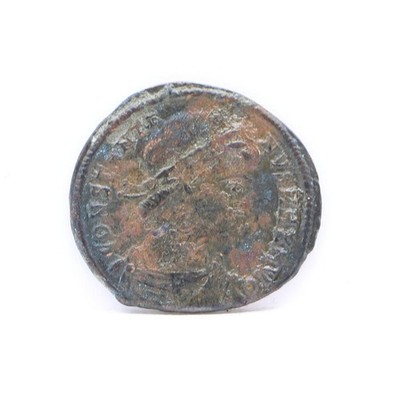 R10E2 Ancient Coin: Roman Empire-Bust of Constantine II/2 Soldiers w/ Spears AE4
