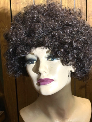 BROWN AFRO WIG Men and Women Disco Rock Hippie Wig Short BRAND NEW IN BOX