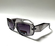 New GUESS Slim Geo Sunglasses GO00086 Acetate Gray Silver Logo Rhinestone