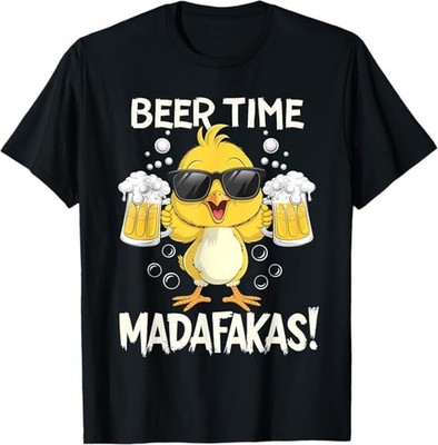 Beer Time Madafakas Funny Duck Best Tee T-Shirt