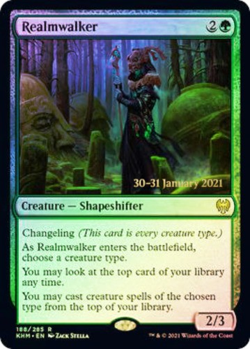 1x Realmwalker - Foil - Prerelease Promo MTG - Kaldheim - Light Play