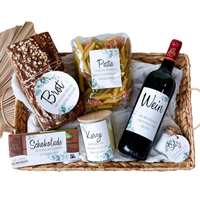 Einweihungsgeschenk Brot Salz Etiketten | 6 Anhänger - Aufkleber | Geschenk zum