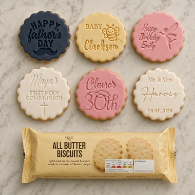 Custom Cookie Biscuit Stamp, Fits M&S Fondant Embosser Birthday Baby Shower - Image 1 of 4