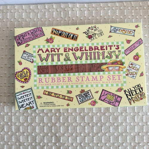 Mary Engelbreit Wit & Whimsy Sentiments Rubber Stamp Set 19 Stamps