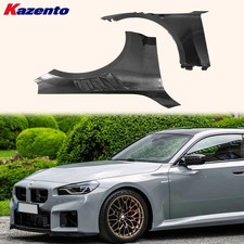 Front Bumper Side Vented Fender Pair Carbon Fiber V Style For BMW M2 G87 23-24