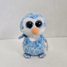 Ty Beanie Boos  ICE CUBE the Blue Penguin (Glitter Eyes) 6" NWTs Plush Toy