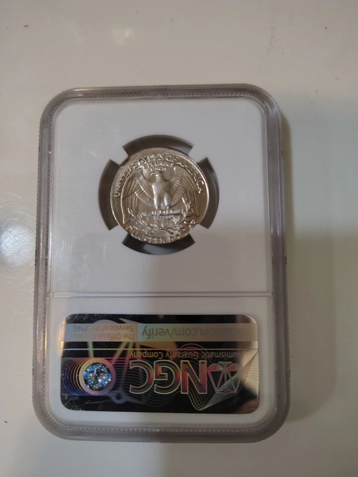 1983 P 25C Mint Error AU58 Broadstruck - Image 2 of 2