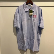 NWT Taiyo Yuden Golf Polo Shirt Men XL Country Blue 30th Anniversary Claiborne