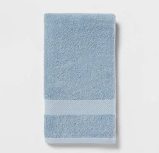 Threshold Performance Plus Hand Towel 100% Cotton - Light Blue