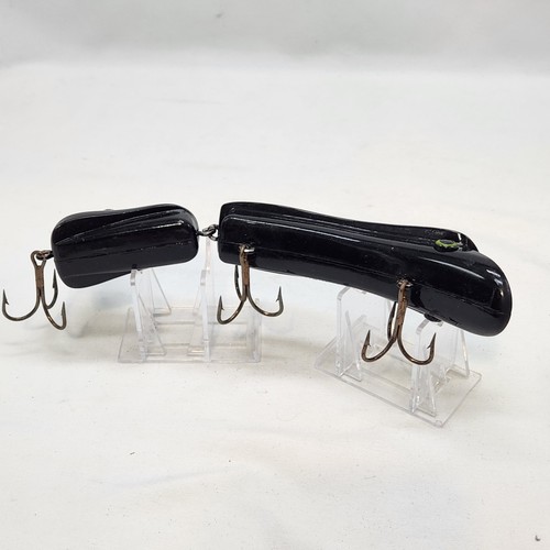 Esca da pesca Burmek snodata 8" muschio muschiato nero luccio lago fiume vintage  - Foto 10 di 11