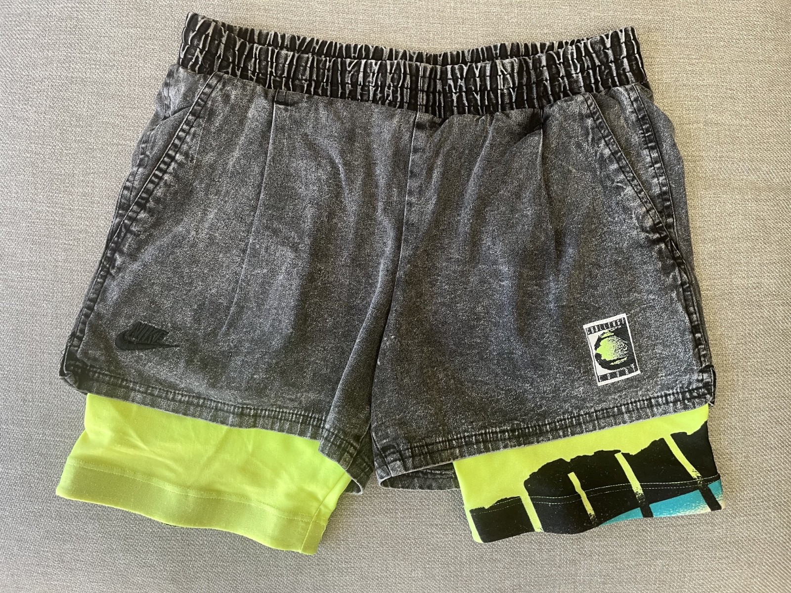 Nike Vintage 90s Andre Agassi Challenge Court Acid Wash Shorts (Size M) - RARE!