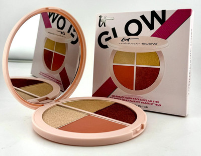 it Cosmetics CELEBRATE GLOW Face & Eye Palette Blush & Highlighter (4 Shades)