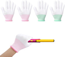 4 Pcs Heat Gloves for Hair Styling, Heat Resistant Gloves Professional Curling