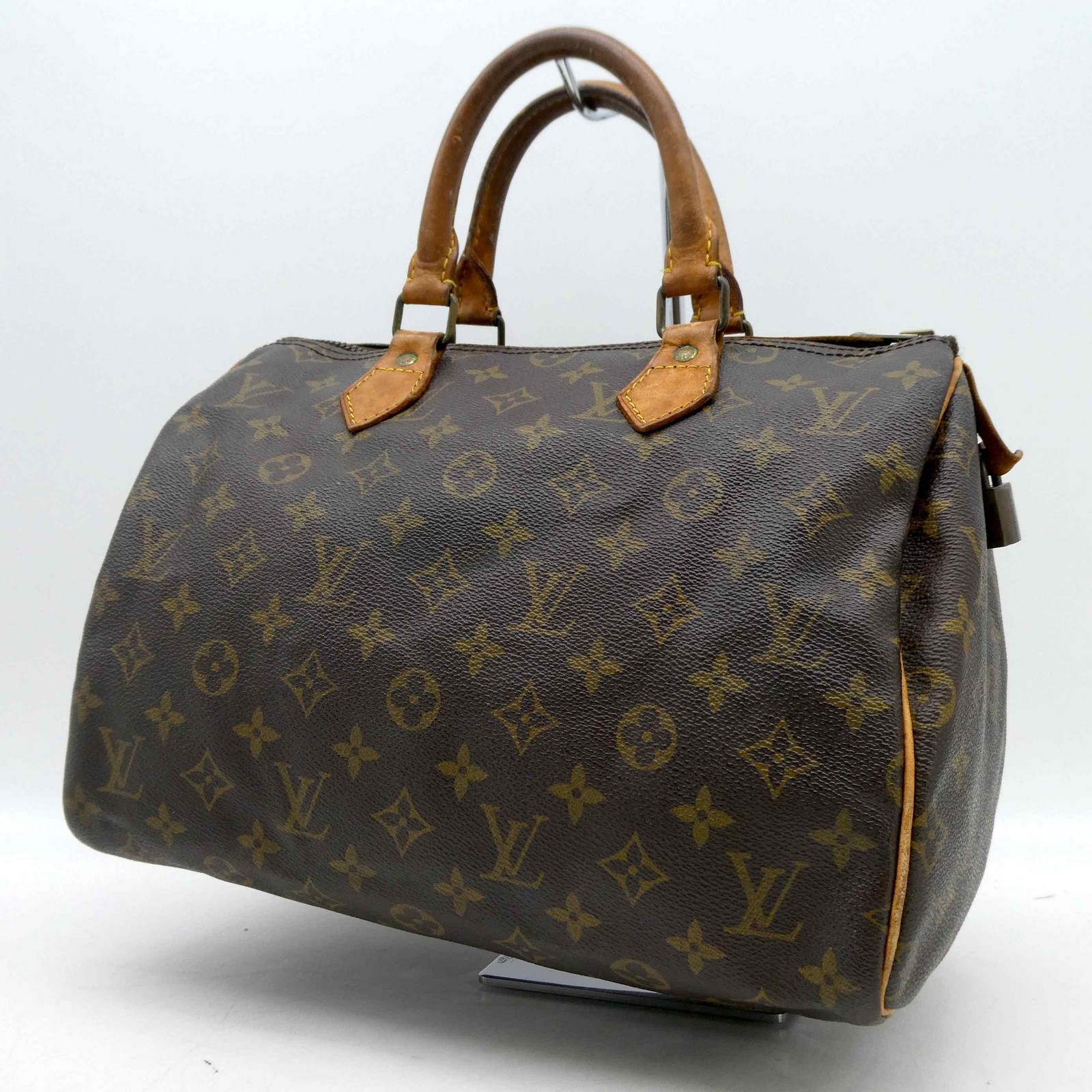 LOUIS VUITTON Speedy 30 M41526 Monogram Shoulder Hand Bag PVC Padlock 1061