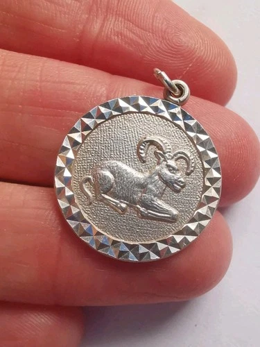 Vintage Sterling Silver Ram Pendant R2N