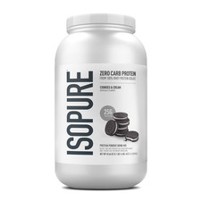 Galletas y crema IsoPure Zero Carb Protein de alta calidad sin OGM 3 lb NUEVO