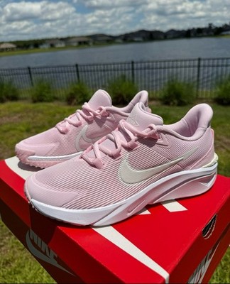 * 6Y / 7.5 WOMEN'S NIKE STAR RUNNER 4 NN DX7615-602 SNEAKERS BABY PINK / WHITE