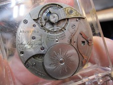 42mm Swiss August Chopard OF pocket watch movement w good staff