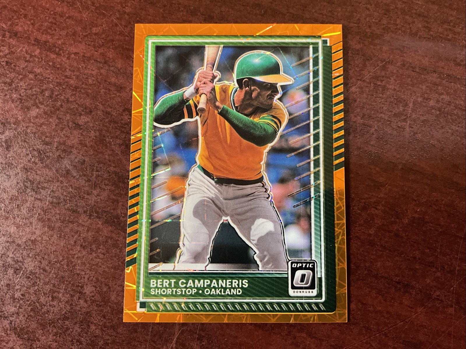 #120 2025 Panini Donruss Bert Campaneris #42 Orange Velocity Optic