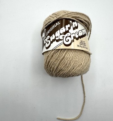 Lily Sugar 'n Cream Cotton Yarn 2.5oz Color Jute Tan Beige Khaki