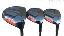  1" Long Taylor Fit Grand Hawk XP-M graphite stiff 10.5 driver 3,5 golf wood set