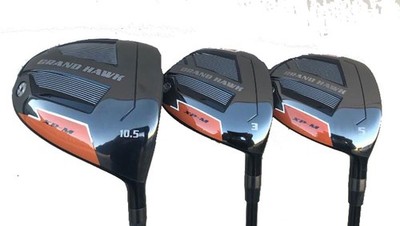 +1'' Taylor Fit Grand Hawk XP-M graphite Regular 10.5 driver 3,5 golf wood set