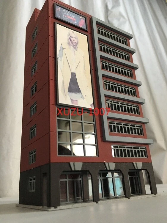 1/160 N Scale Buildings Train Railway Layout Modern Business Red House DIY Model - Image 3 of 4