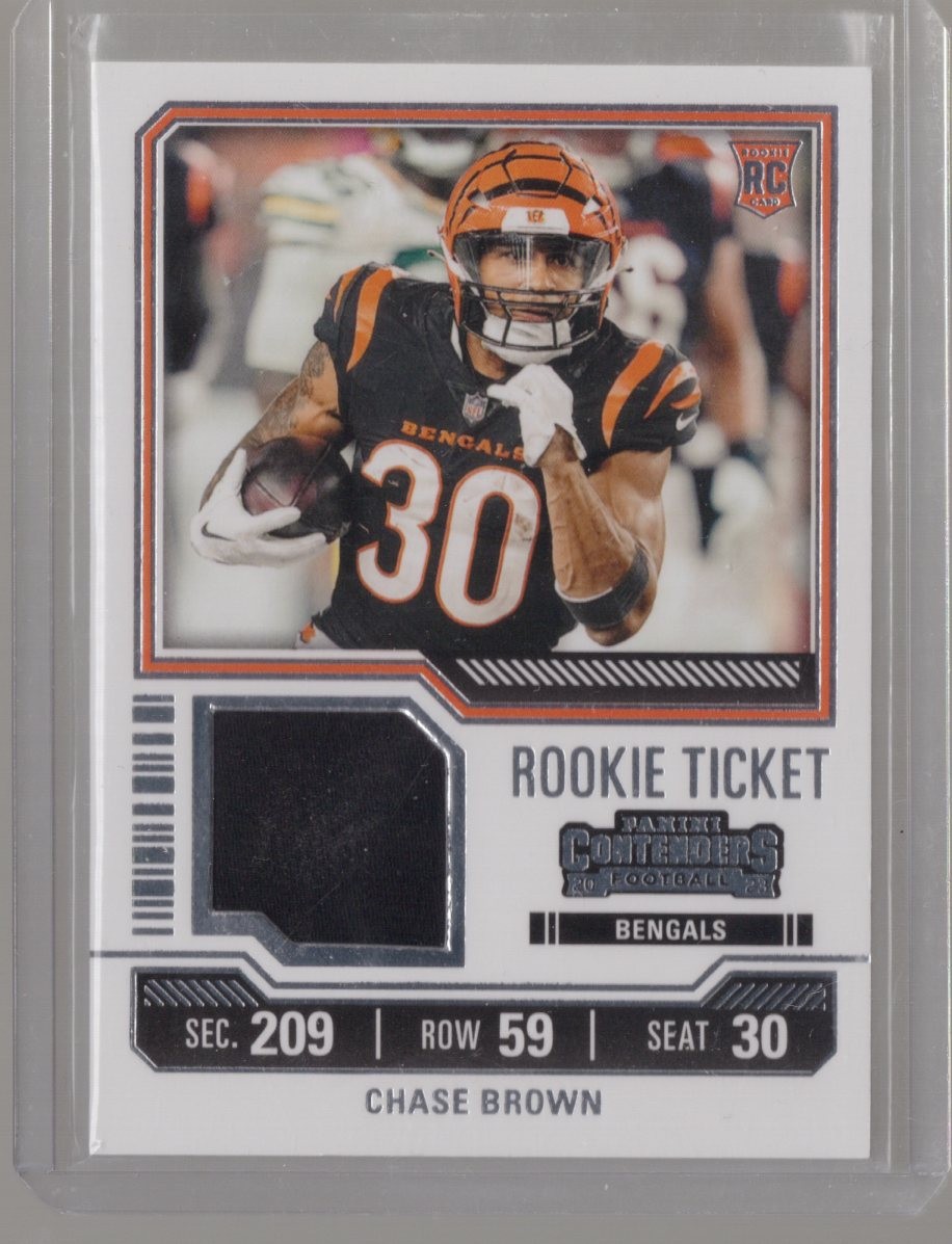 Chase Brown Panini Contenders Rookie Ticket Swatches #TS5 Base