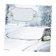 Car Magnetic Windshield Snow Cover, 4 Layers WAaterproof Windproof Silver