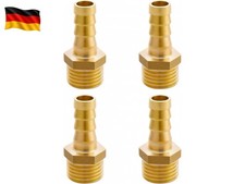 Messing Schlaucht&uuml;lle G3/8"(&Oslash;16,2mm) Ag x 10mm T&uuml;lle, 4 St&uuml;ck Schlauchnippel Ver
