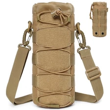 Tactical Water Bottle Pouches with Adjustable Strap Bottle Holder for Men Women