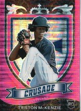 2021 Panini Chronicles #2 Triston McKenzie Crusade Pink Pulsar