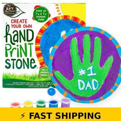 Creative Roots Handprint Stone Kit - Custom Keepsake Craft