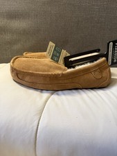 Fireside By Dearfoams Men  s Melbourne Slipper Moccasin Size 9 Chestnut NEW