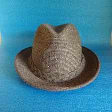 Vintage Kangol Brown Wool Trilby Fedora Hat Size M 7 1/8