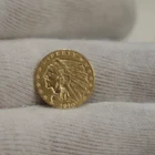 1910 US 2 1/2 Indian Gold Piece AU (Cleaned)