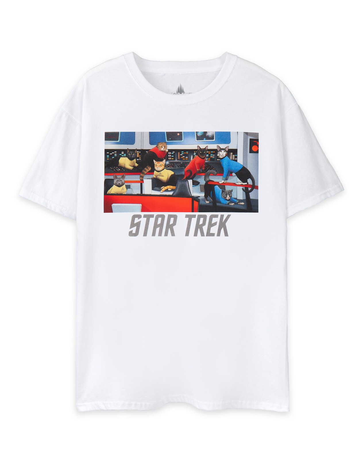 Star Trek Weiß Cats Kurzärmeliges T-Shirt Männer