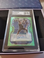 2020 Panini Prizm - Rookie Trevon Diggs #335 Neon Green Pulsar Prizm Autographs
