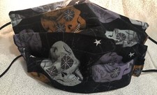 ADULT Handmade Face Mask - Reversible Washable - Sugar Skull