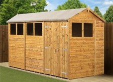 Empire Apex Garden Shed Wooden Shiplap Tongue & Groove 6X12 6ft x 12ft Double Do