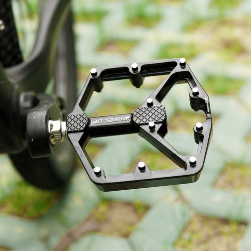 1 Pair Bicycle Pedals 9/16 Mountain Road Bike Aluminum Sealed Bearing Flat Pedal - Picture 9 of 12