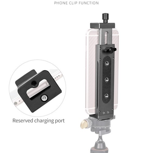 FCLUO XJ-15 Universal Tablet Clamp Phone Stand Holder Clip Tripod Mount Bracket - 第 10/13 張圖片