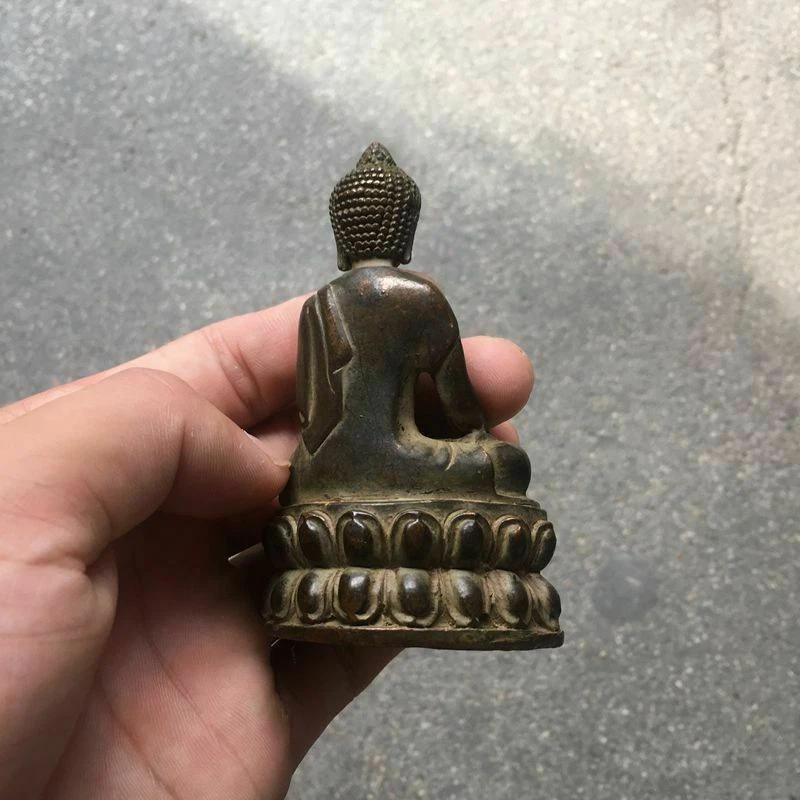 Coleção chinesa da Ásia estátua da sorte Sakyamuni estátua de Buda - Imagem 2 de 4