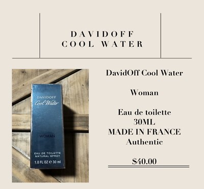 Davidoff Cool Water Woman Eau de Toilette Natural Spray 1 oz (30 mL)